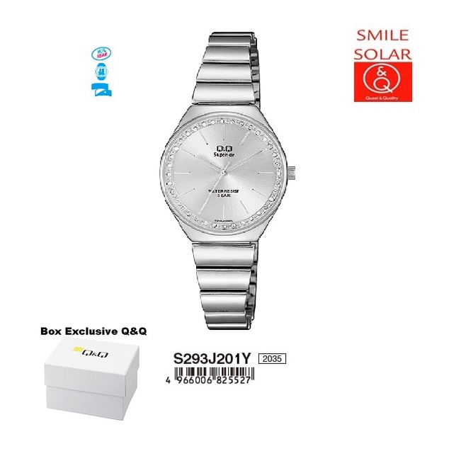 Jam Tangan Wanita Casual Business Rantai Stainless Steel Analog Original Q&amp;Q QnQ QQ S293 S293J Series