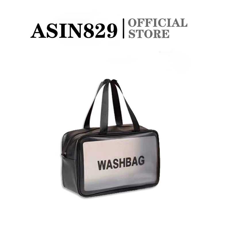 ASIN829 Tas Kosmetik Transparan Washbag Anti Air / Tas Travel Toiletry Bag T20 Waterproof - Pouch Make Up Toiletries - Tas Sabun Peralatan
