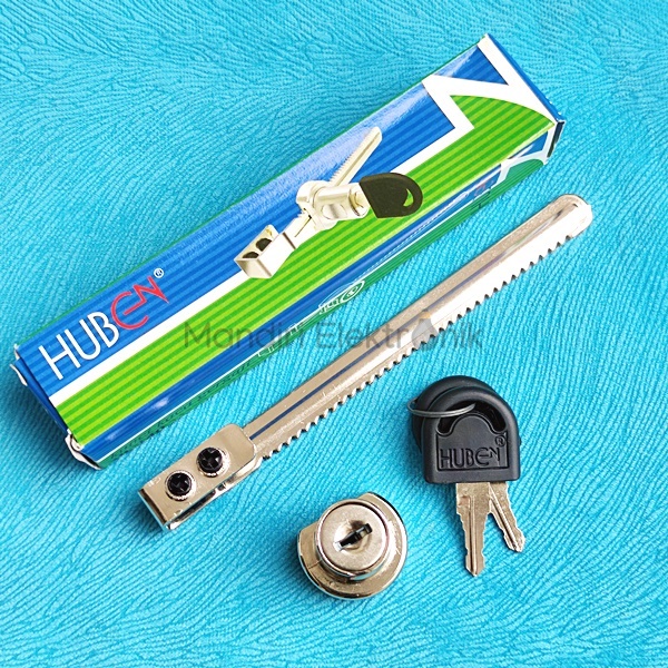 Kunci Etalase Kaca Gergaji HUBEN HL140 HL 140 140mm - Kunci Gerigi Etalase Lemari Kaca