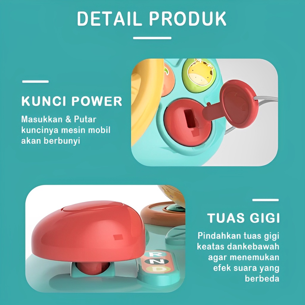 Simulated Drive With Music | Mainan Setir Mobil Anak Musikal | Kado Ulang Tahun Anak Laki Laki Perempuan