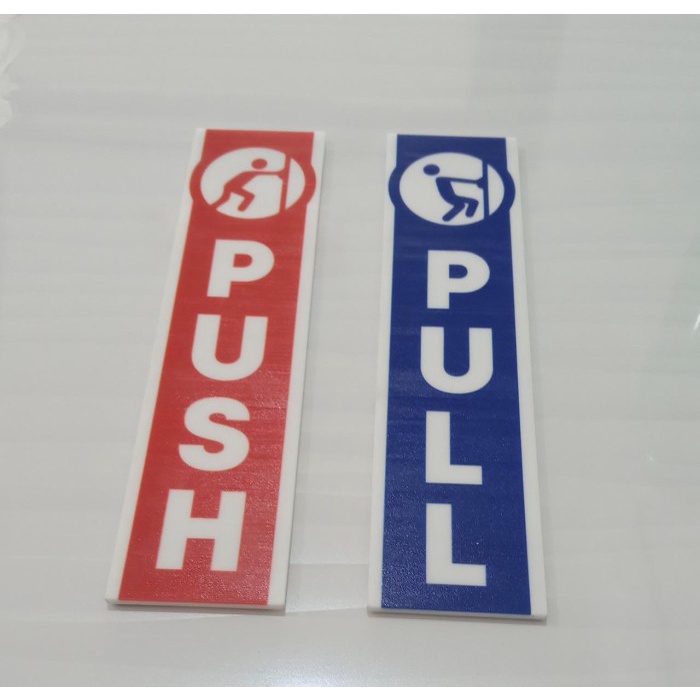 Papan tulisan Push Pull | Sign Board Acrylic
