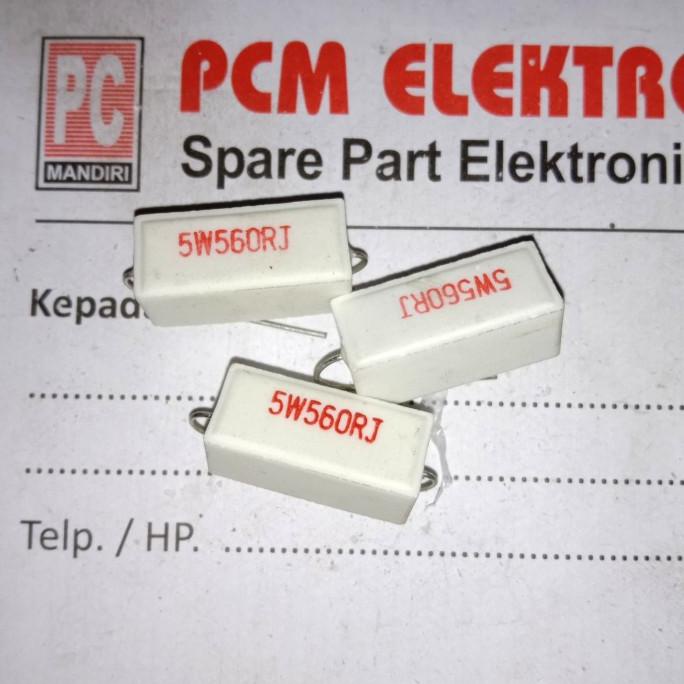R 560 ohm 560R 560Ohm 5w 5watt 5 watt Resistor pcmelektrob9090 dijamin