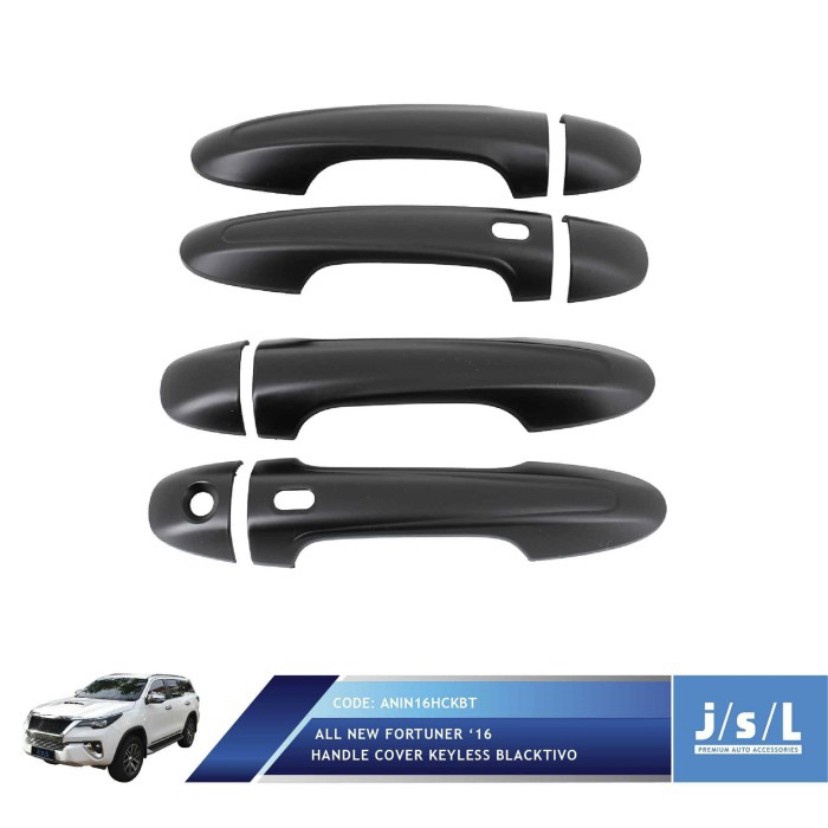 JSL Cover Handle Hitam Doff Mobil All New Fortuner VRZ 2016 2017 2018 2019 2020 2021 2022