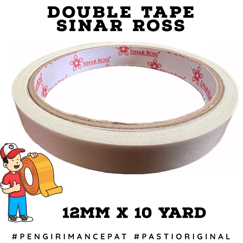 

Double Tape Sinar Ross 1/2 inch 12mm 10 Yard PER 1 PCS