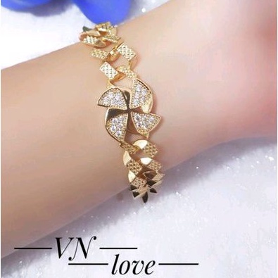 Gelang Rantai Sisik Kincir Angin Xuping Lapis Emas 18k 2502a1