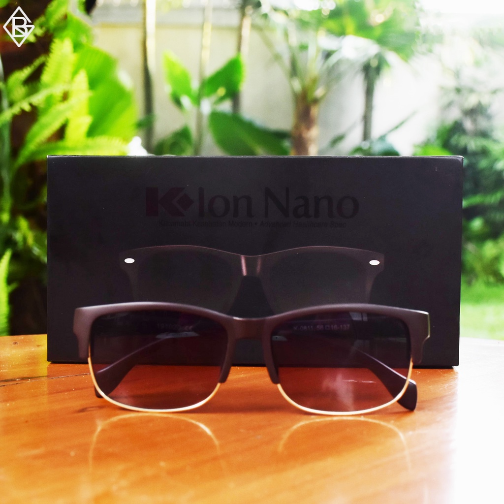 K-Ion Nano Kacamata Kesehatan Modern Premium 7 Sunglasses Dark Cafe | K-Ion Nano Premium 7 Sunglasses | Original Klink