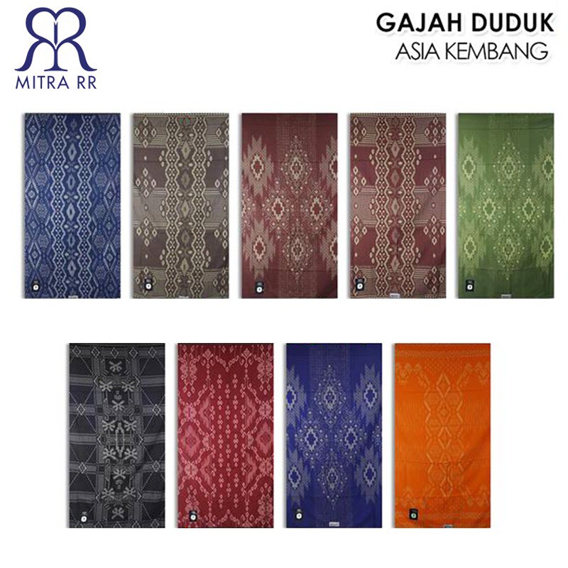 Sarung Gajah Duduk Asia Kembang - Sarung Dewasa Original