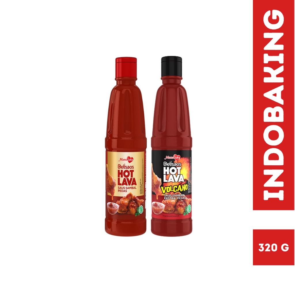 

Mamasuka Delisaos Hot Lava Volcano Sauce Halal 320g Saus Sambal Mama Suka