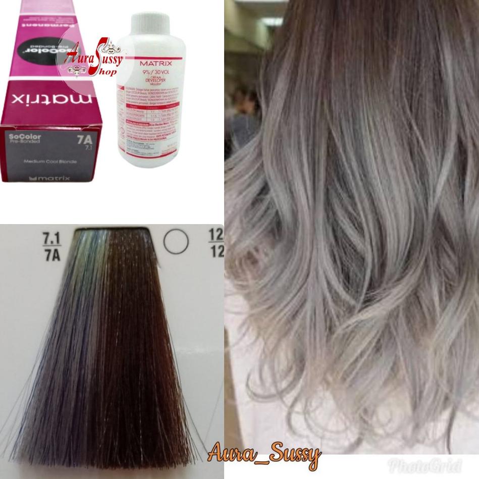 ➧ MATRIX So Color 7.1 / 7A Cat RambuT Medium Cool Blonde Grey 90 ml  + Oxydant 135 ml ✷