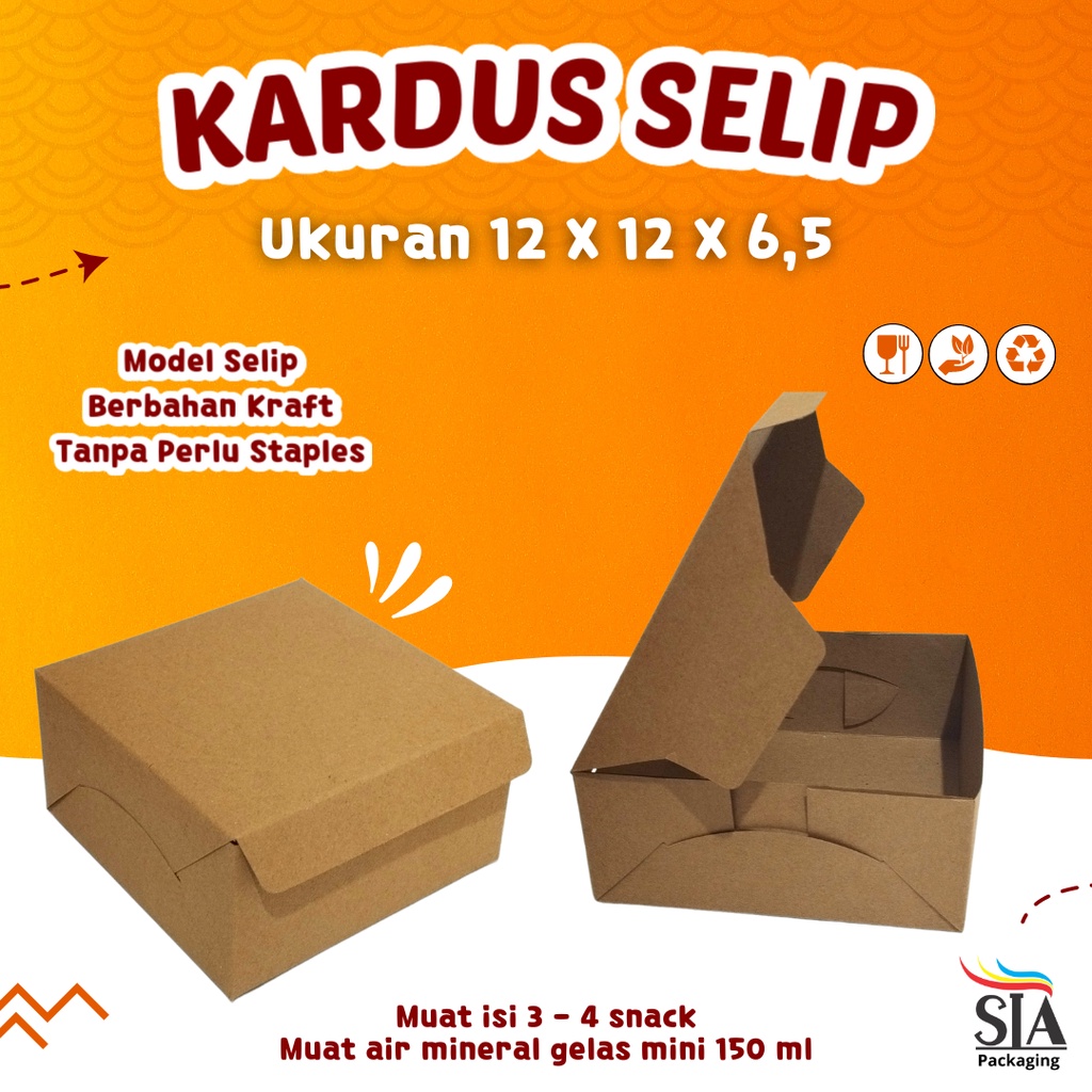 KARDUS SNACK R13, R3, AT, 12 X 12 DAN 12 X 16 DUS SNACK ISI 3 | KARDUS MAKAN