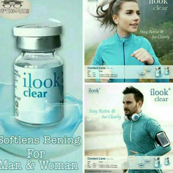 softlens bening minus tinggi softlens untuk olahraga lamar kerja main futsal basket Ilook clear CHEK