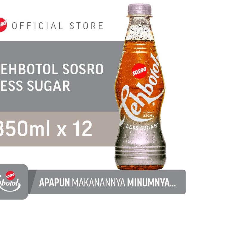 

➪ Tehbotol Sosro pet Less Sugar 350ml isi 12 Pcs ™