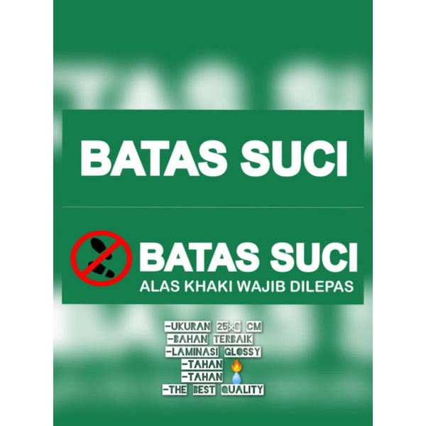stiker sticker glossy anti panas dan air (batas suci)