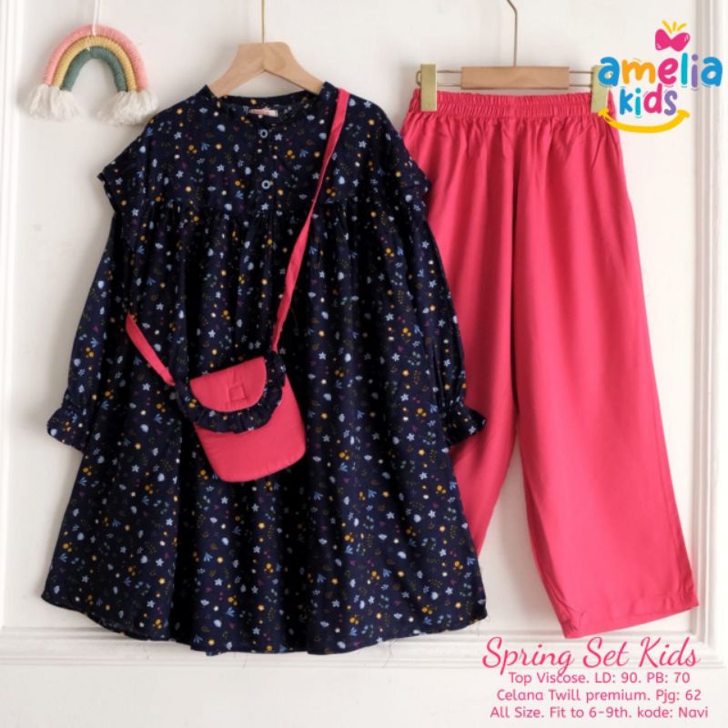 Spring setelan kids ORI Amelia kids