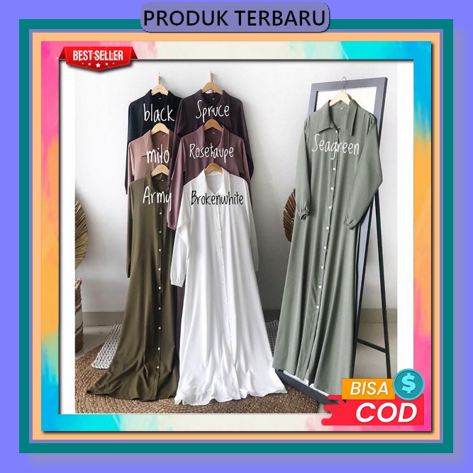 Gamis Lebaran Idul Fitri 2023 Gamis Crinkle Terbaru Radwah Abaya Dress Kondangan Wanita Gamis Nidia 