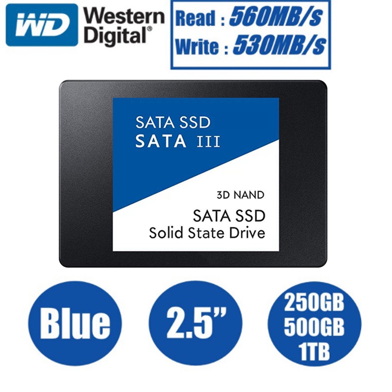 【READY STOCK】WD Blue SSD 3D Nand 250GB Sata 3 - WD Blue 3D 250 GB 2.5&quot;