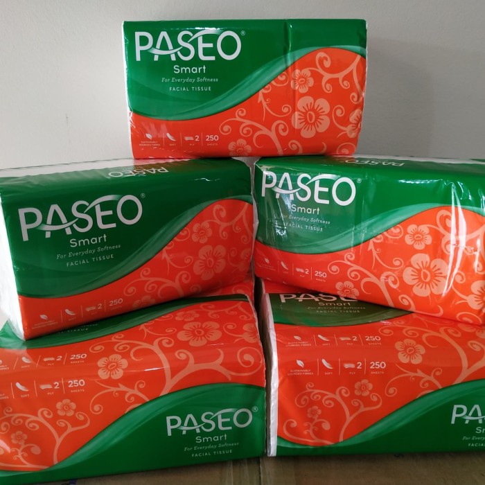 Tissue Paseo Smart facial tissue tissue wajah 250sheet 2 ply 1 dus(48)