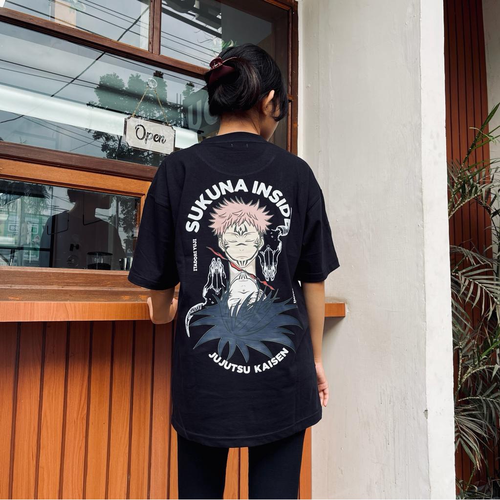 Tshirt Sukuna Inside Black Itadori Anime Manga Jujutsu Kaisen Premium Unisex