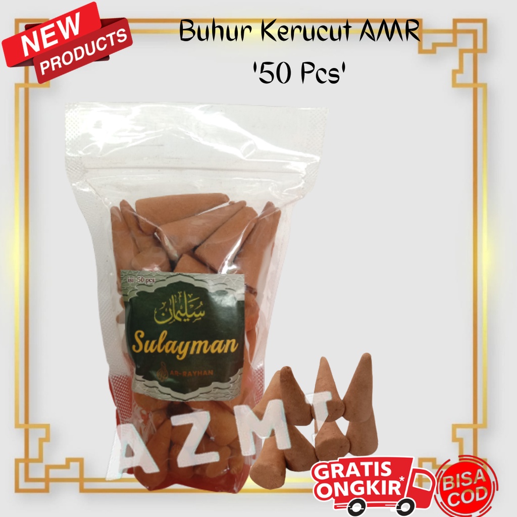 Dupa Bukhur Buhur Kerucut Aromaterapi Arab Sulaiman Isi 50pcs AMR Premium Quality