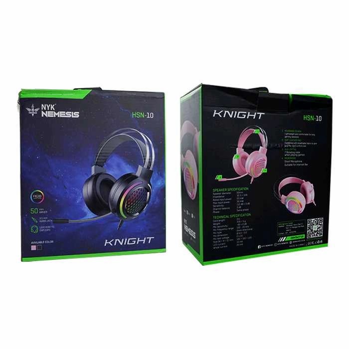 NYK NEMESIS GAMING HEADSET KNIGHT HS-N10 BLACK (HS-N10BK)