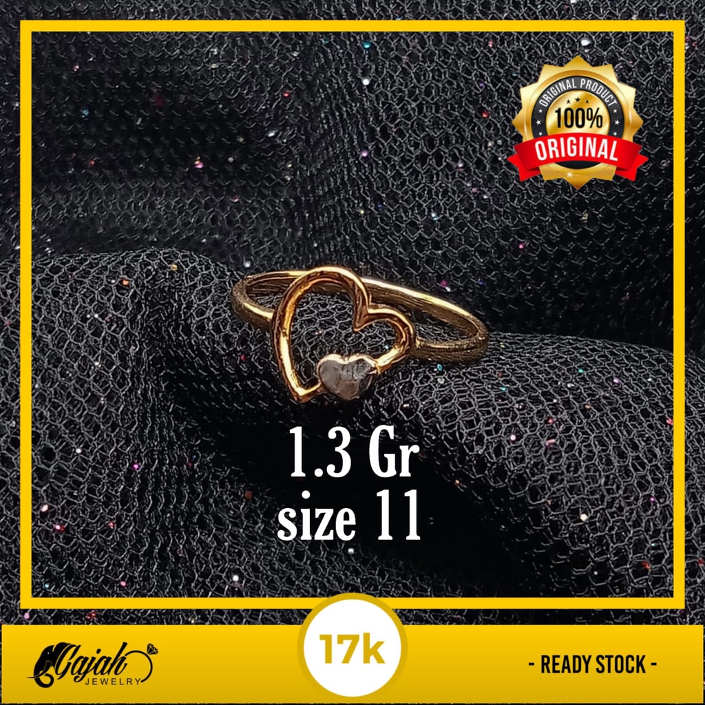 Cincin Emas 17K - 1.3 Gr Kadar 750 - 4358