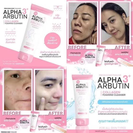 Precious Skin Alpha Arbutin 3+ Plus Collagen Foaming Cleanser Sabun Cuci Muka