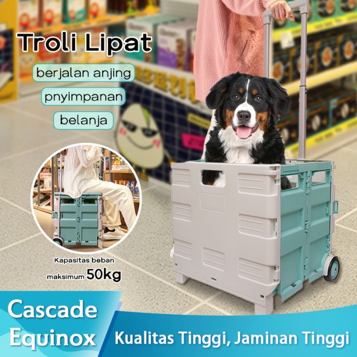 Stroller Stroller Troli Anjing Keranjang Lipat Folded / Trolley Dog Stroller