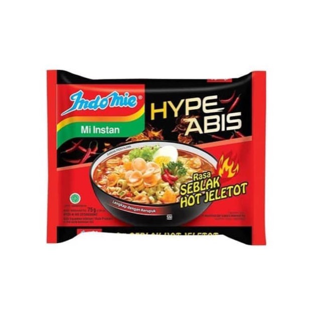 

INDOMIE HYPE ABIS SEBLAK HOT JELETOT 75G