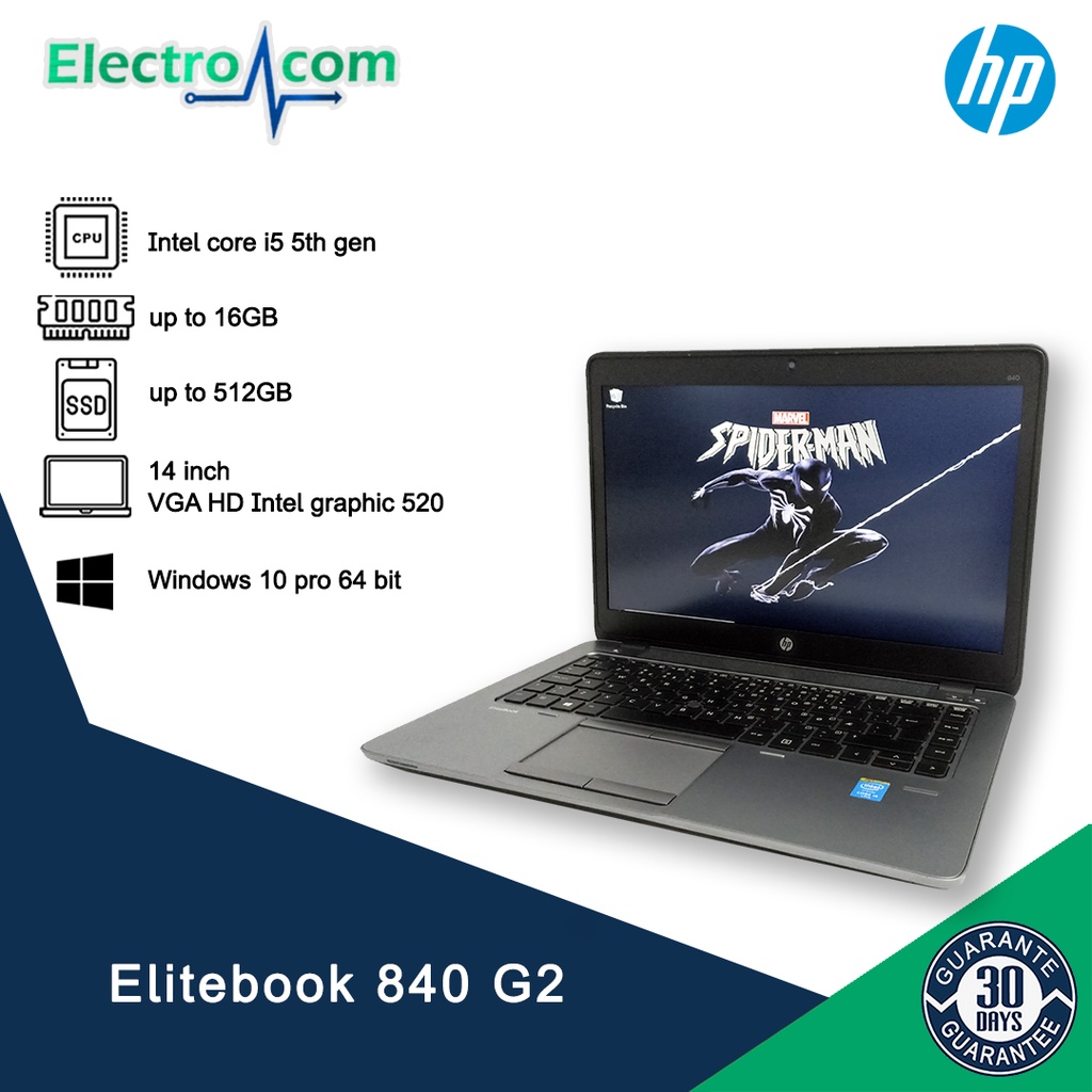 Laptop HP Elitebook 840 G2 i5 gen5 RAM 8GB SSD 256GB 14inch