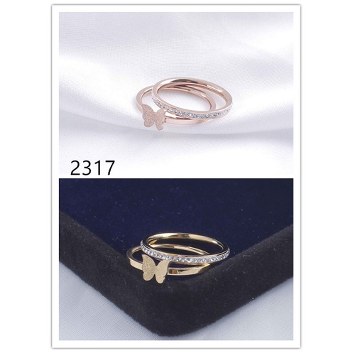 Cincin Titanium Canti Karat Permata Perhiasan 2317/1980/2347/2215