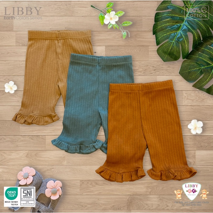 Libby 9M-8Y Celana 7/8 Rib Renda Anak Perempuan Easy Calf Pants CBKS