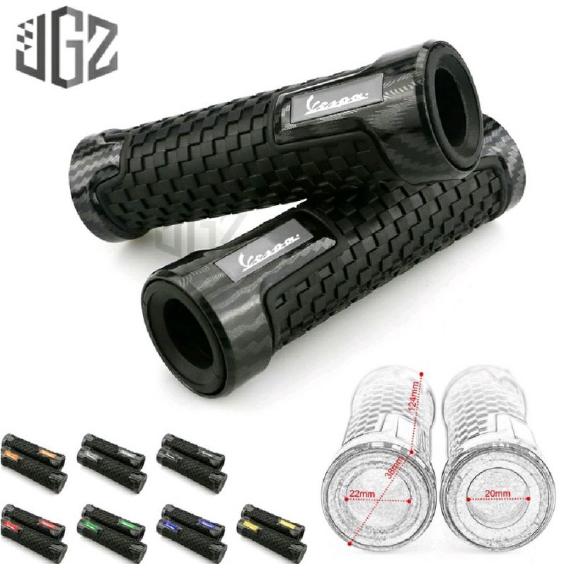 grip stang sepeda motor vespa carbon fiber