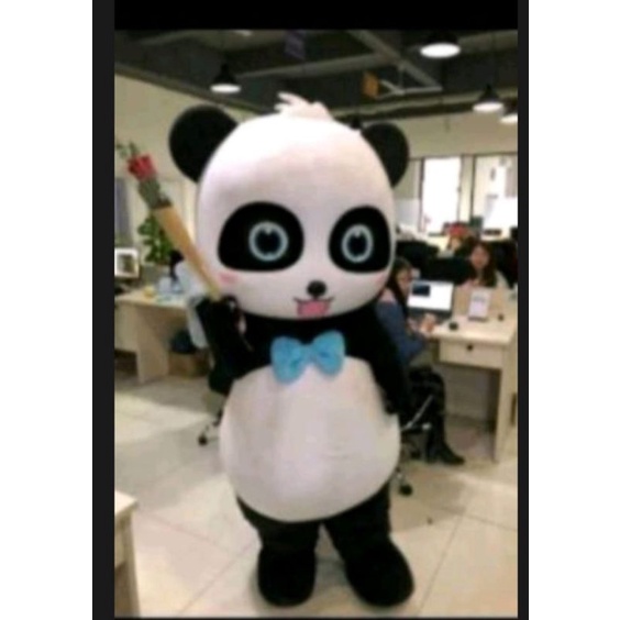 Kostum badut panda pita