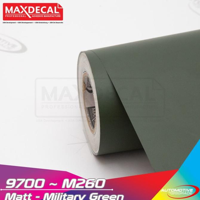 MAXDECAL M260 Military Green Doff Sticker Hijau Army 152 cm METERAN