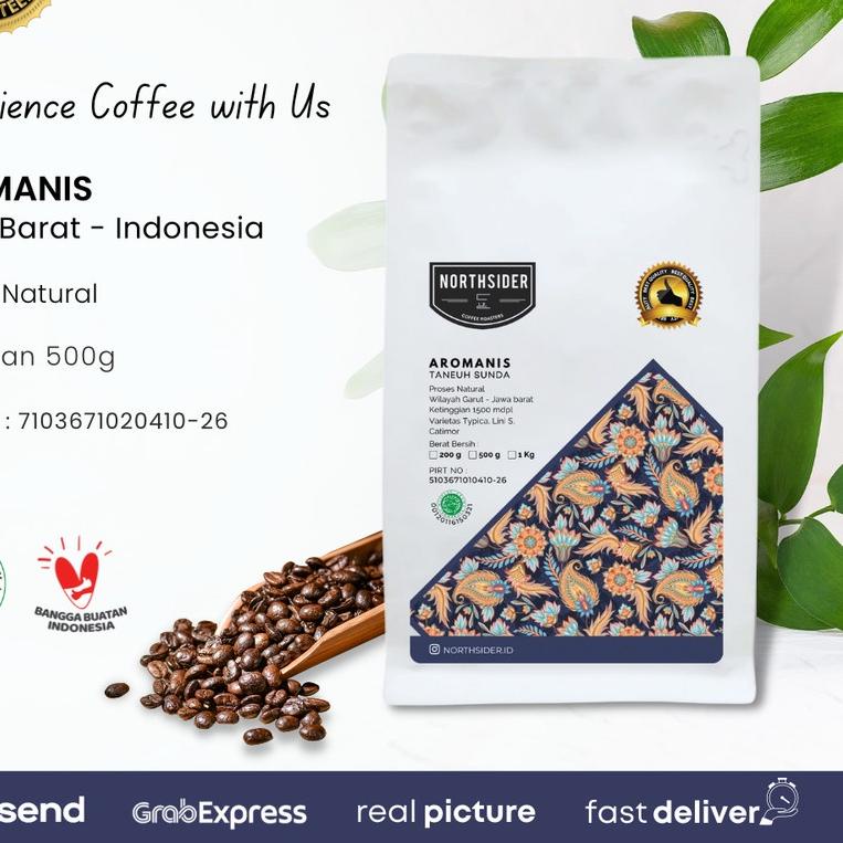 

➦ KOPI BIJI ARABIKA AROMANIS NATURAL - 500GR NORTHSIDER COFFEE ☃