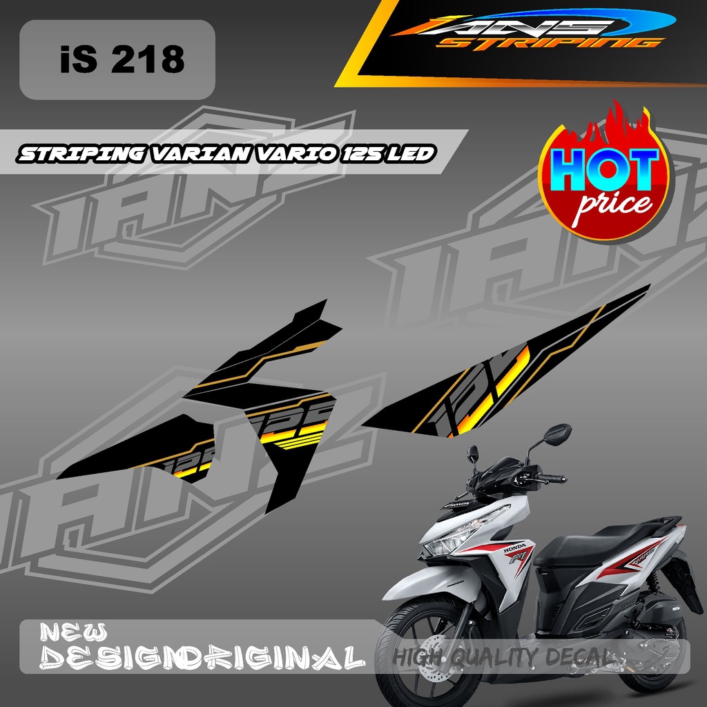 STIKER LIST SEMI FULL BODY HONDA VARIO 125 LED / STIKER VARIO 125 / DECAL VARIO CUSTOM VARIAN / DECAL STIKER KERETA VARIO 125 LED IS218