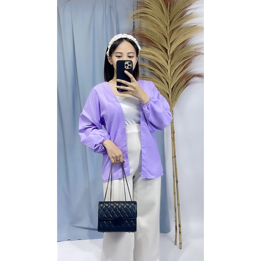 RX FASHION - LAURA BALON CARDIGAN BAHAN SPANDEX / KARDIGAN WANITA / OUTERWEAR -LM