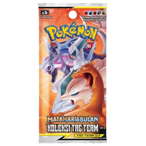 Kartu Pokemon TCG Booster Pack Seri 5 Set B AC3b Koleksi Tag Team GX MATAHARI & BULAN