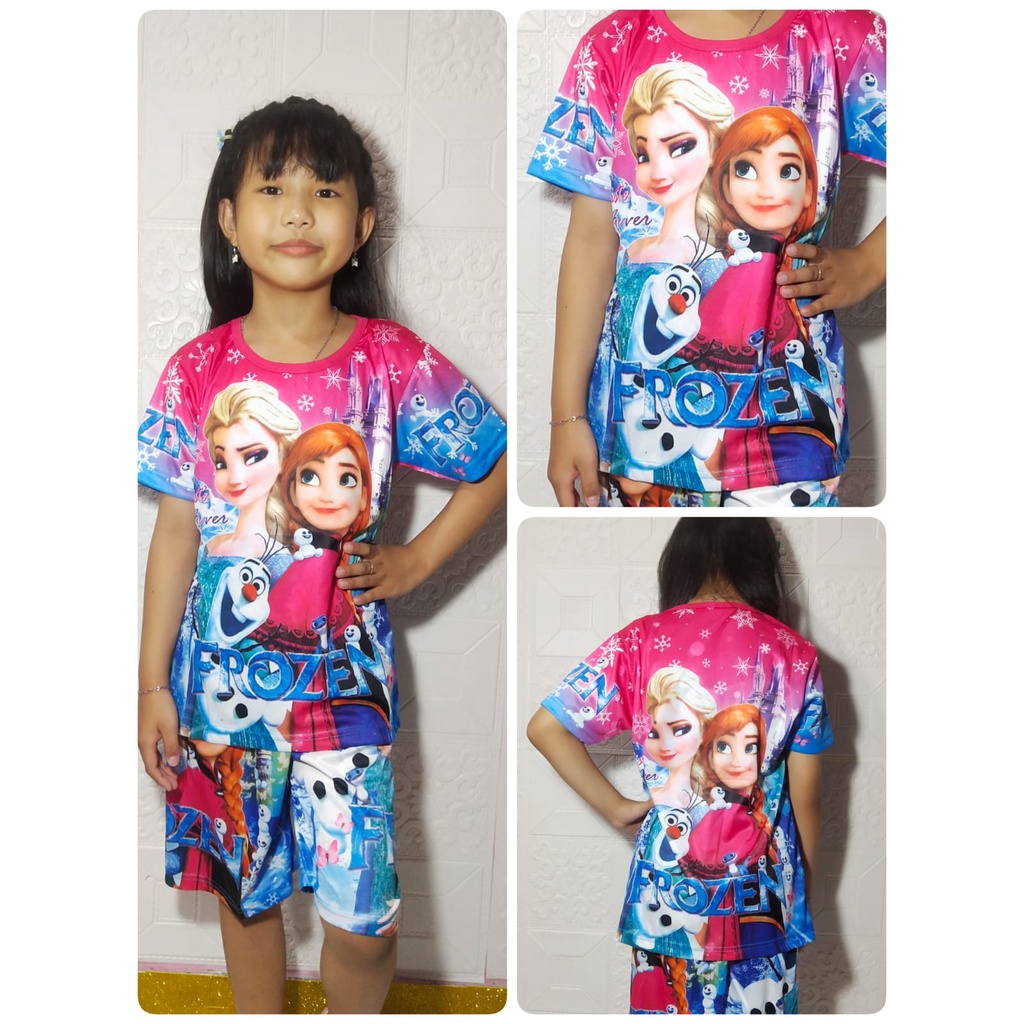 SETELAN FROZEN ANAK PEREMPUAN | BAJU FROZEN ELSA ANAK PEREMPUAN | BAJU ANAK FROZEN ELSA ANNA USIA 2-