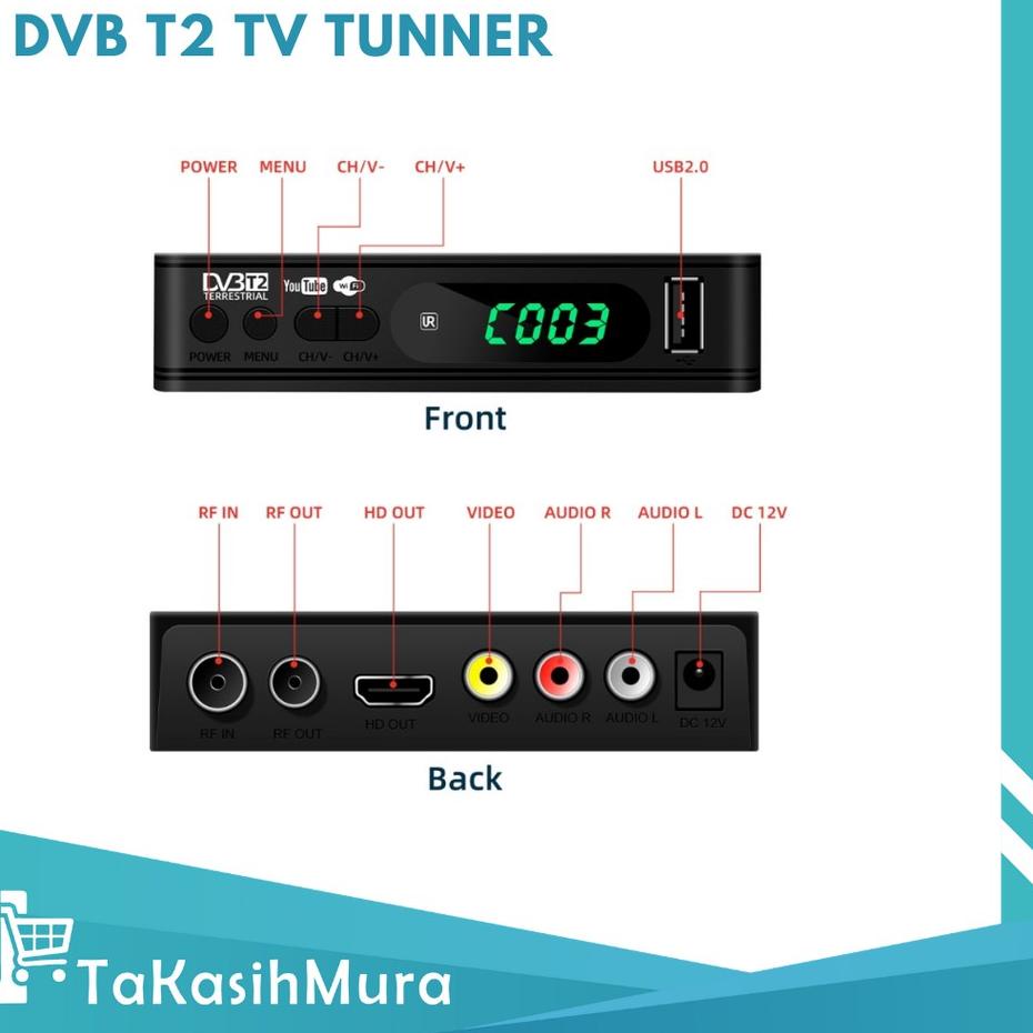 ➴ HD1080P Tv-Tuner Receiver DVB T2 VGA TV Dvb t2 Monitor Adaptor USB2.0 ۝