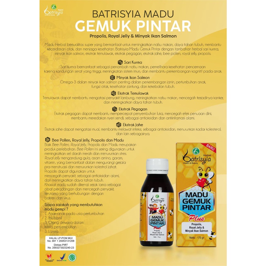 Madu Sehat Gemuk pintar gempi Batrisyia herbal