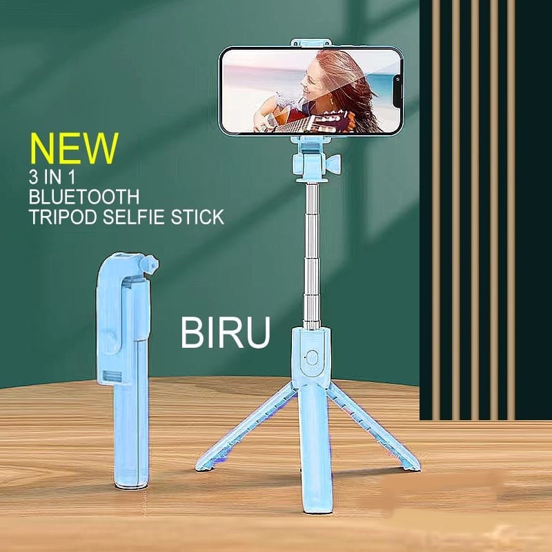 TONGSIS TRIPOD TOMSIS R1S 4 IN 1  BLUETOOTH BT WIRELESS MAKARON MACARON