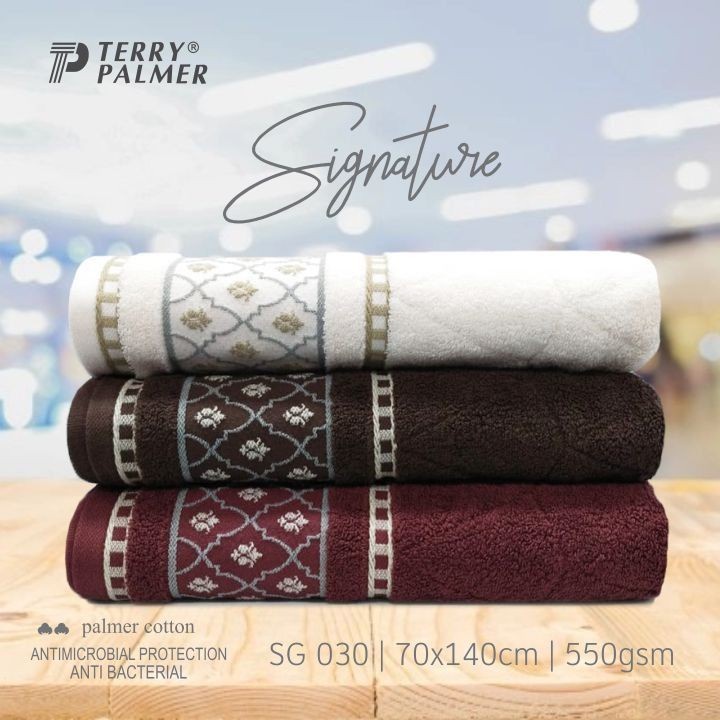 TERRY PALMER SIGNATURE HANDUK HOTEL 70x140 LEMBUT - TEBAL- ANTIBACTERIAL - SERAP AIR