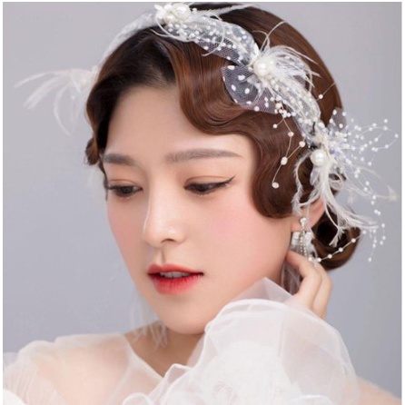 【COD】Wig / Rambut Palsu Kostum Wanita Wig Studio Potongan Rambut Republik Cina Retro Shanghai Cheongsam Kinerja Elegan