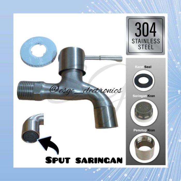 yang dicari] KRAN TEMBOK STAINLESS STEEL KRAN AIR TAMAN STAINLESS SUS 304 KRAN AIR