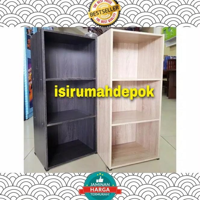 ( Best Seller ) Rak Buku Kayu / Rak Serbaguna Susun 3