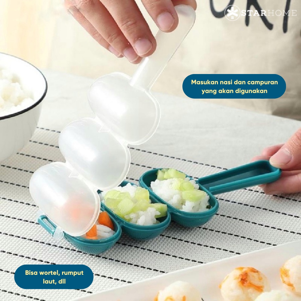 Cetakan Nasi Bulat Cetakan Bento Bola Gulung Rice Ball Shaker Rice Ball Mold Cetakan Nasi Bento Centong Nasi