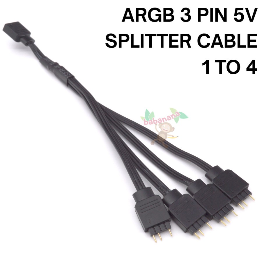 ARGB 3 PIN 5V SPLITTER CABLE KABEL CABANG ARGB HUB LED STRIP FAN