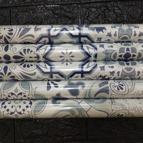TERBARU Batik Wallpaper Stiker Dinding Sudah Ada LEM Tinggal Tempel 45cmX10m
