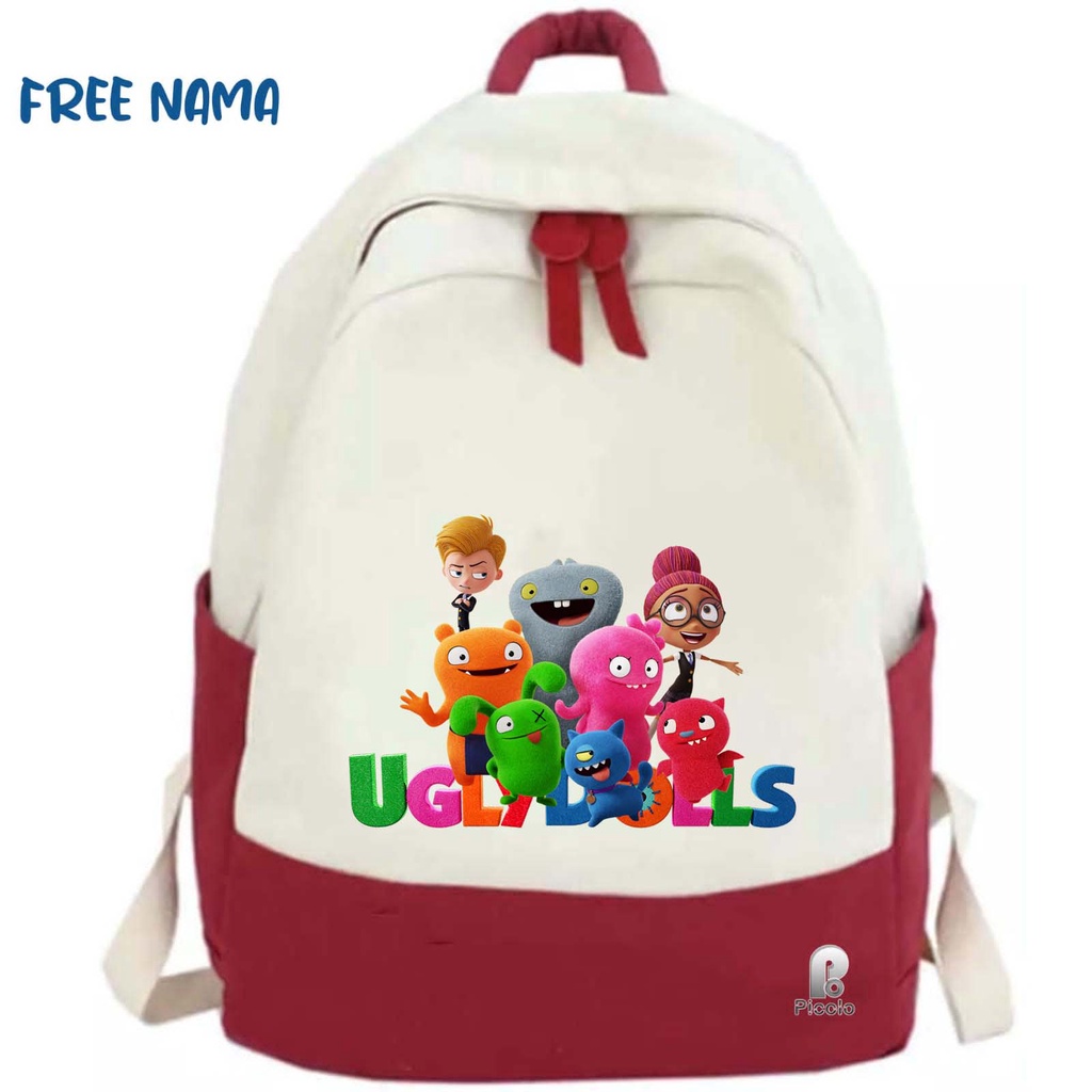 TAS RANSEL BACKPACK ANAK SEKOLAH MOTIF UGLY DOLLS UNISEX (FREE NAMA)